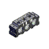 CNVL-4H-3H - Interface module manifold between Series 3 G1/8 and G1/4