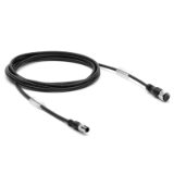 Adapter cable, M8 3-pin male - M12 4-pin female