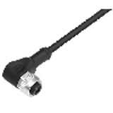 Cable with angular (90°) female connector M12 8 poles